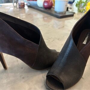 Halogen Two-Tone Peep-Toe Heels